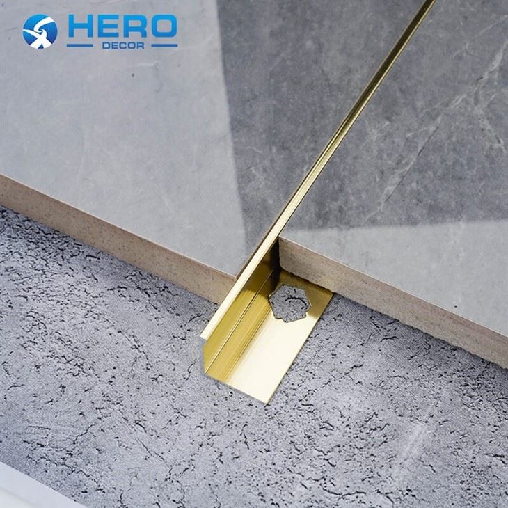 L Shaped Brushed Gold Tile Trim suppliers